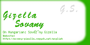 gizella sovany business card